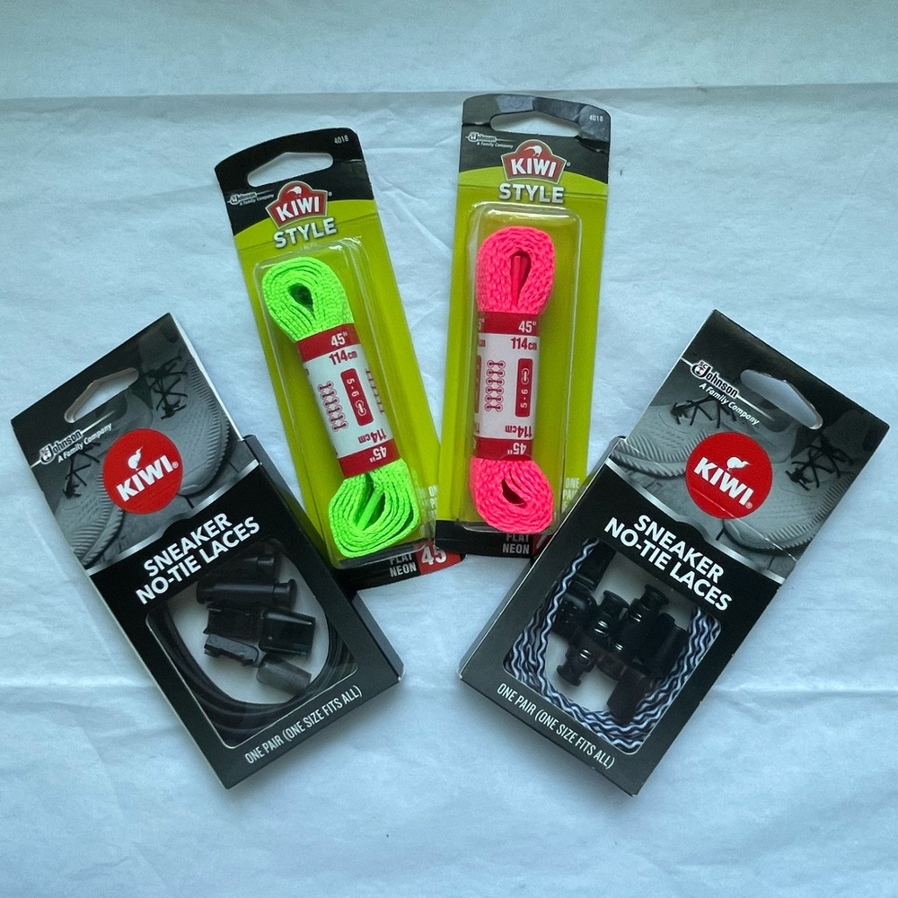 Kiwi Shoelace Bundle No-Tie And Neon Regular NWT